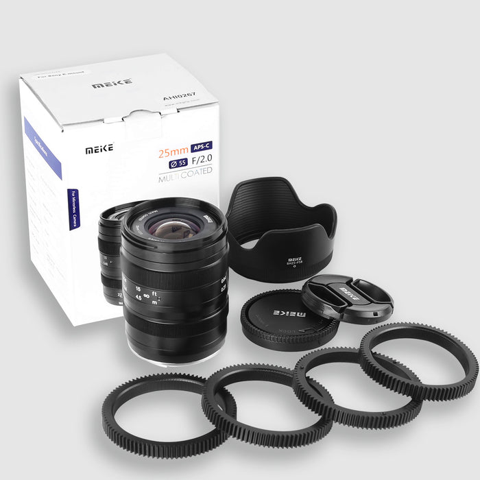 MEKE - Objectif Cine 8mm T2.9 Pour Micro 4/3 (MFT), Mise Au Point Manuelle, Grand Angle - Compatible Olympus, Panasonic GH5, BMPCC 4K - 1