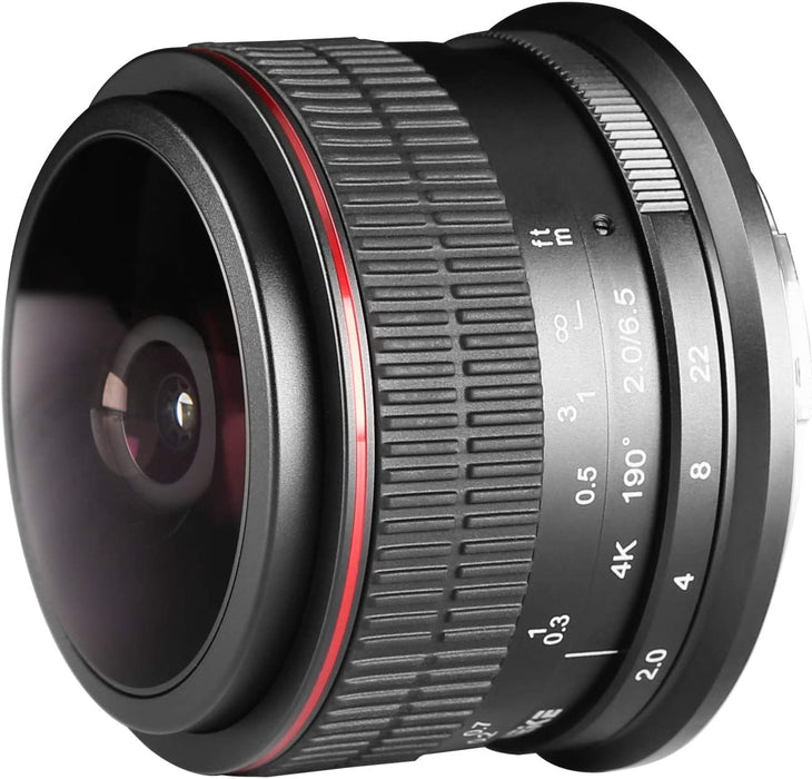 Meike MK-6.5mm F2.0 APS-C Ultra Wide Circular Fisheyes Lens for E