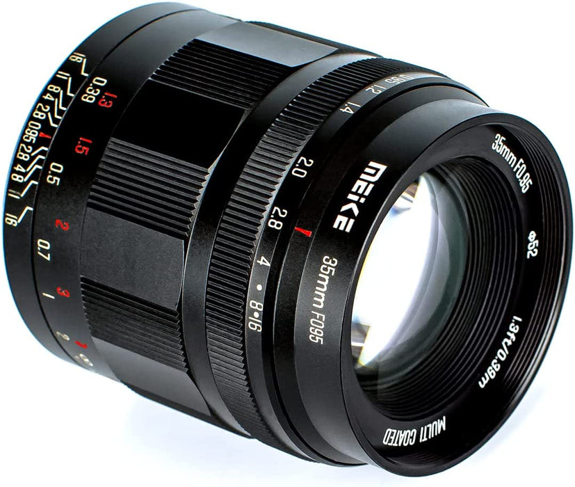 Meike 35mm F0.95 Large Aperture Aps-C Manual Focus Lens for E/X/MFT/EFM/Z Mount