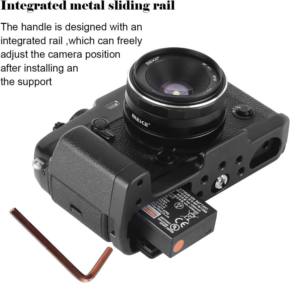 Meike MK-XPro3G Aluminium Handgreep Quick Release Plaat L Beugel voor Meike MK-XPro3G Aluminium Handgreep Quick Release Plaat L Beugel voor