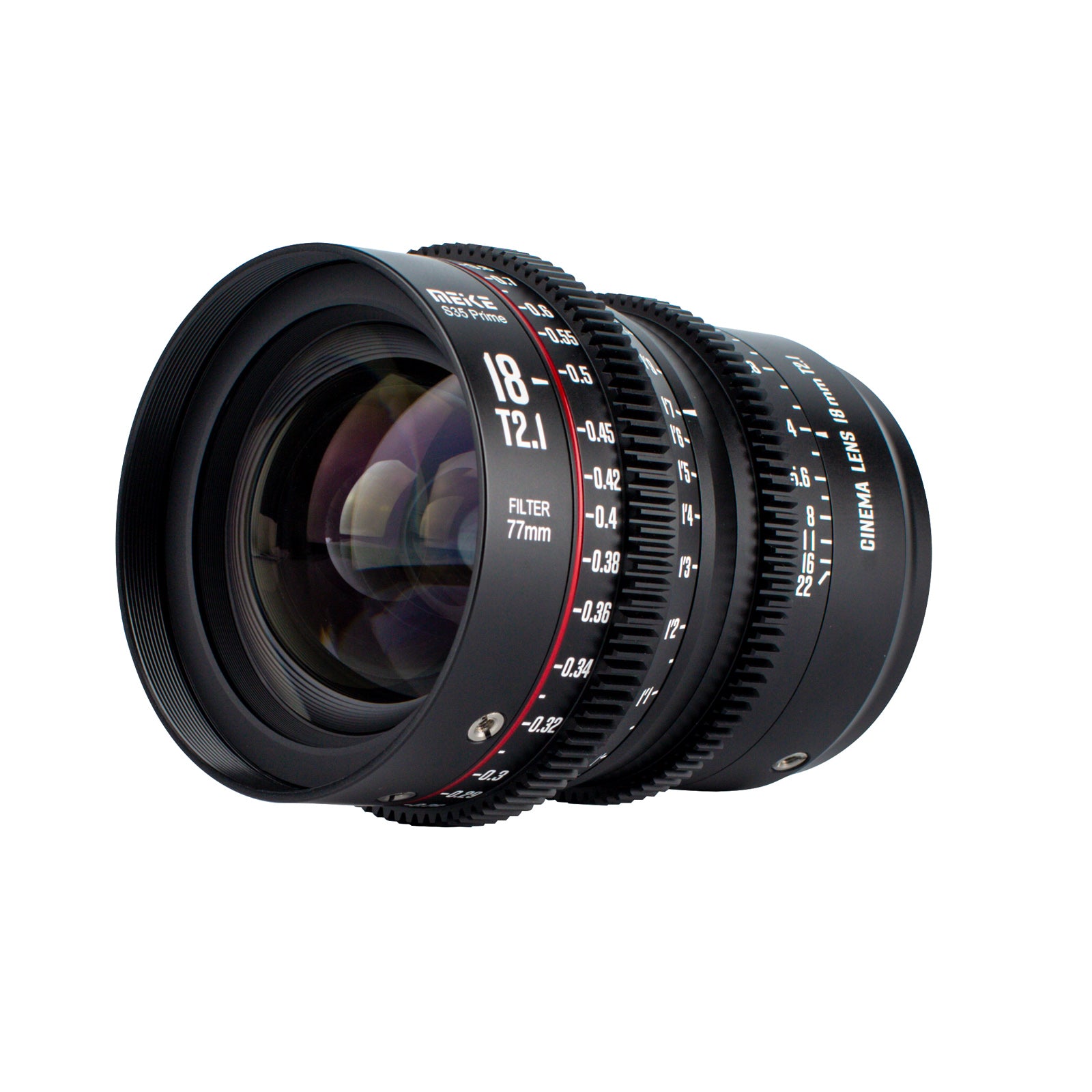 Meike Super 35 Prime Cinema Lens- 18mm T2.1 for Arri PL-Mount/Canon EF-Mount Cine Camera Compatible with BMPCC6K/BMPCC6Kpro/Z Cam S6/Red Komodo etc