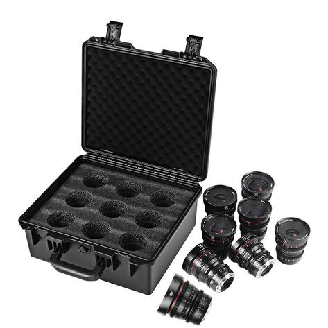 Meike T2.2 Series 7*Cine lens Kit for M43 Olympus Panasonic Lumix Cameras and BMPCC+9 lenses Case-Fast Delivery