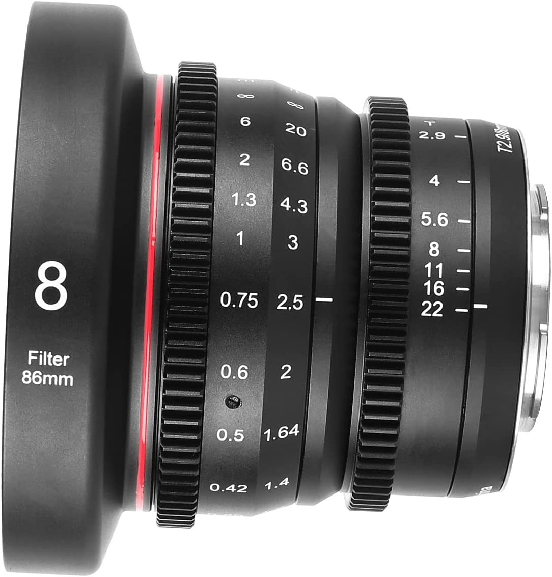 Meike T2.2 Series 5*(8mm&10mm included)Cine lens Kit for M43 Olympus Panasonic Lumix Cameras and BMPCC+6 lenses Case-Fast Delivery