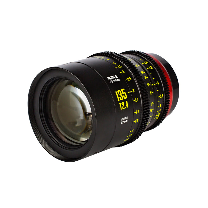 Meike Prime 135mm T2.4 Cine Lens for Full Frame,such as Canon C700 C500II,Sony VENICE,Sony FX3 FX6,FX9,Z Cam E2-F6,Alexa LF,Mavo LF, Mavo Edge 8K