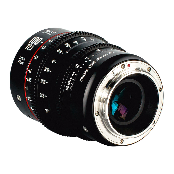 Meike Prime 100mm T2.1 Cine Lens for Super 35 Frame Cinema Camera System, such as RED Komodo, BMPCC 6K, BMPCC 6K Pro,Z CAM S6 and Canon C70 etc.